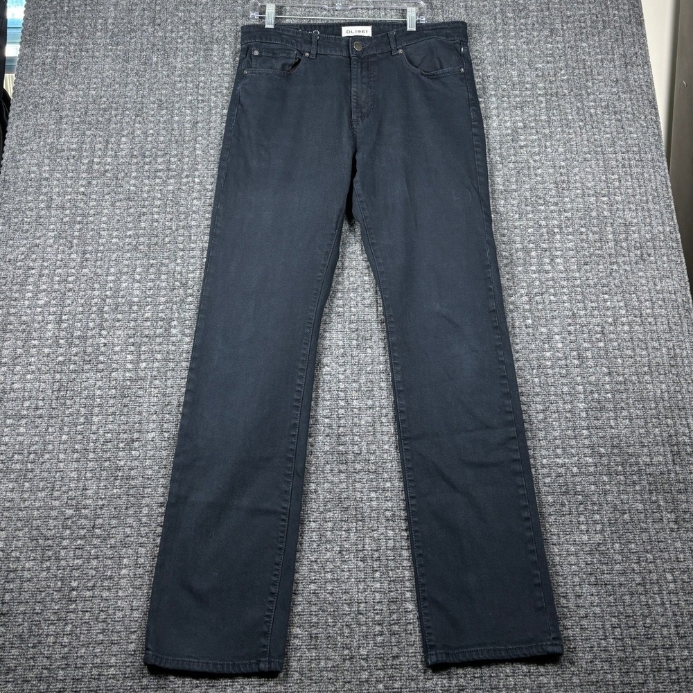 DL1961 Avery Modern Straight Jeans 34x34 Navy Blue Denim Mens Pants